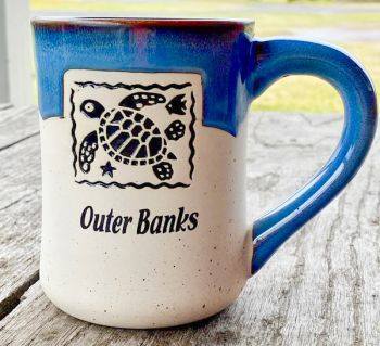 Cotton Gin, Outer Banks Coffee Mug with Turtle