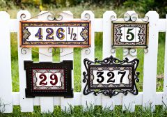Hand made house numbers from Spain.